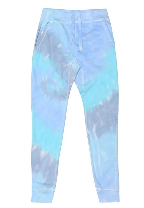 Blue Tie Dye Joggers Sweatpants