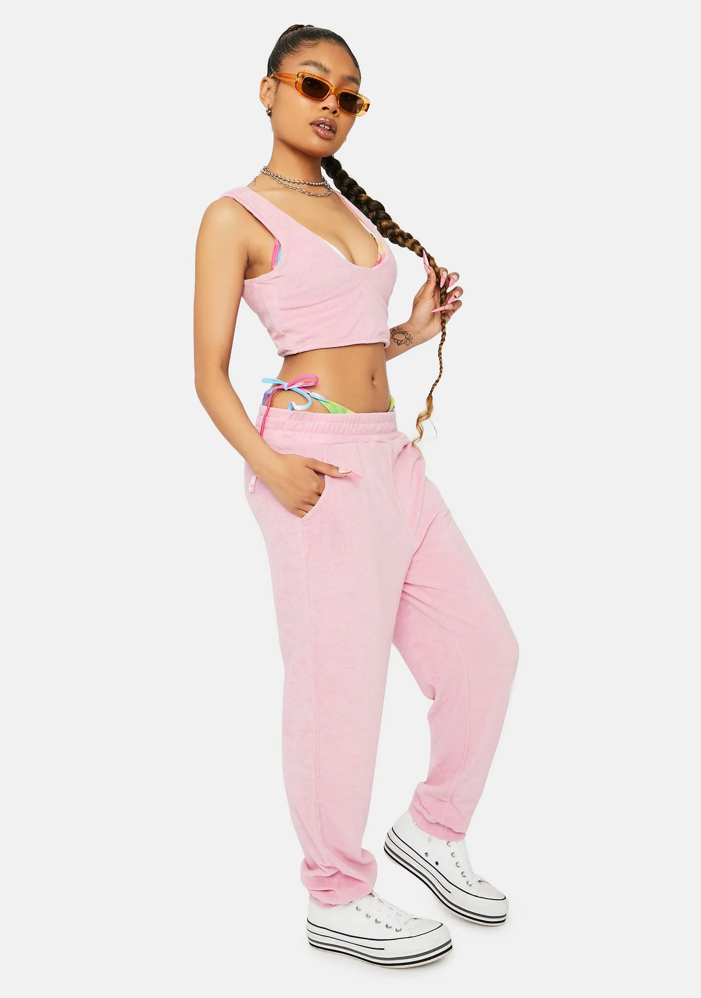 Blush Downtime Bliss Terry Tank Joggers Set