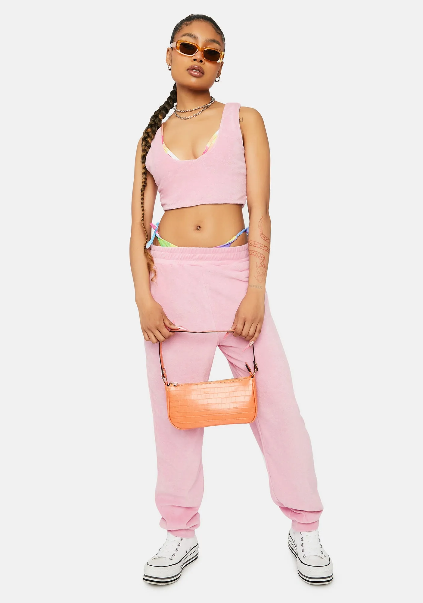 Blush Downtime Bliss Terry Tank Joggers Set