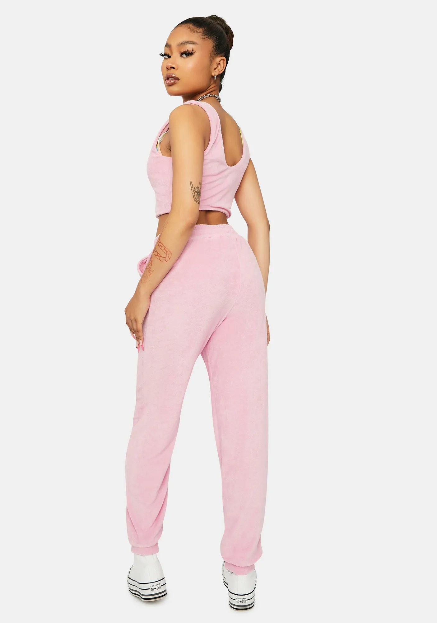 Blush Downtime Bliss Terry Tank Joggers Set