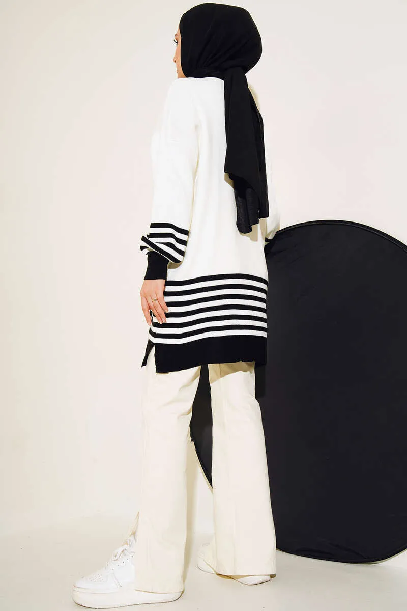 BNG Women Striped Knit Tunic Black - Clermont