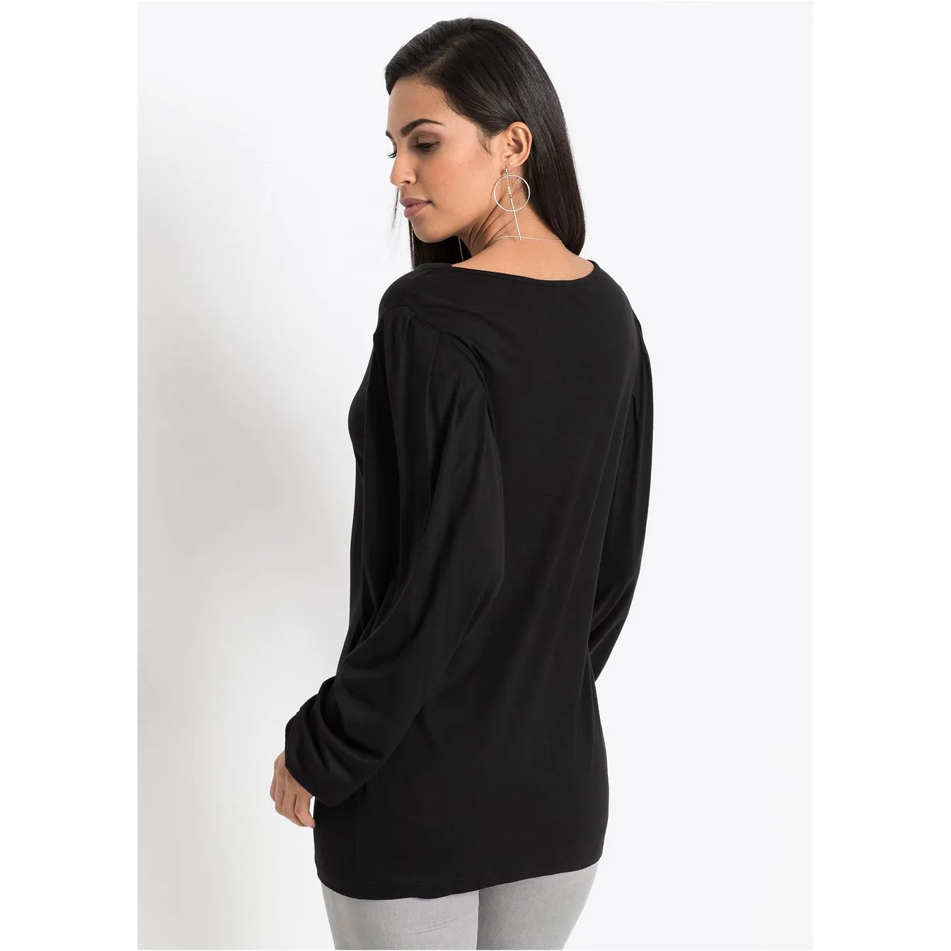 Bodyflirt Black Puff Sleeves Tunic