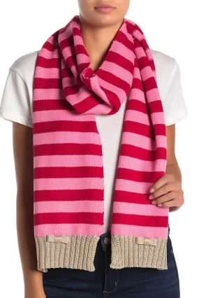 Brand new Kate Spade New York Bold Stripe Muffler Scarf!  CHRMRED/FLEURDE/GO Retails $78US 