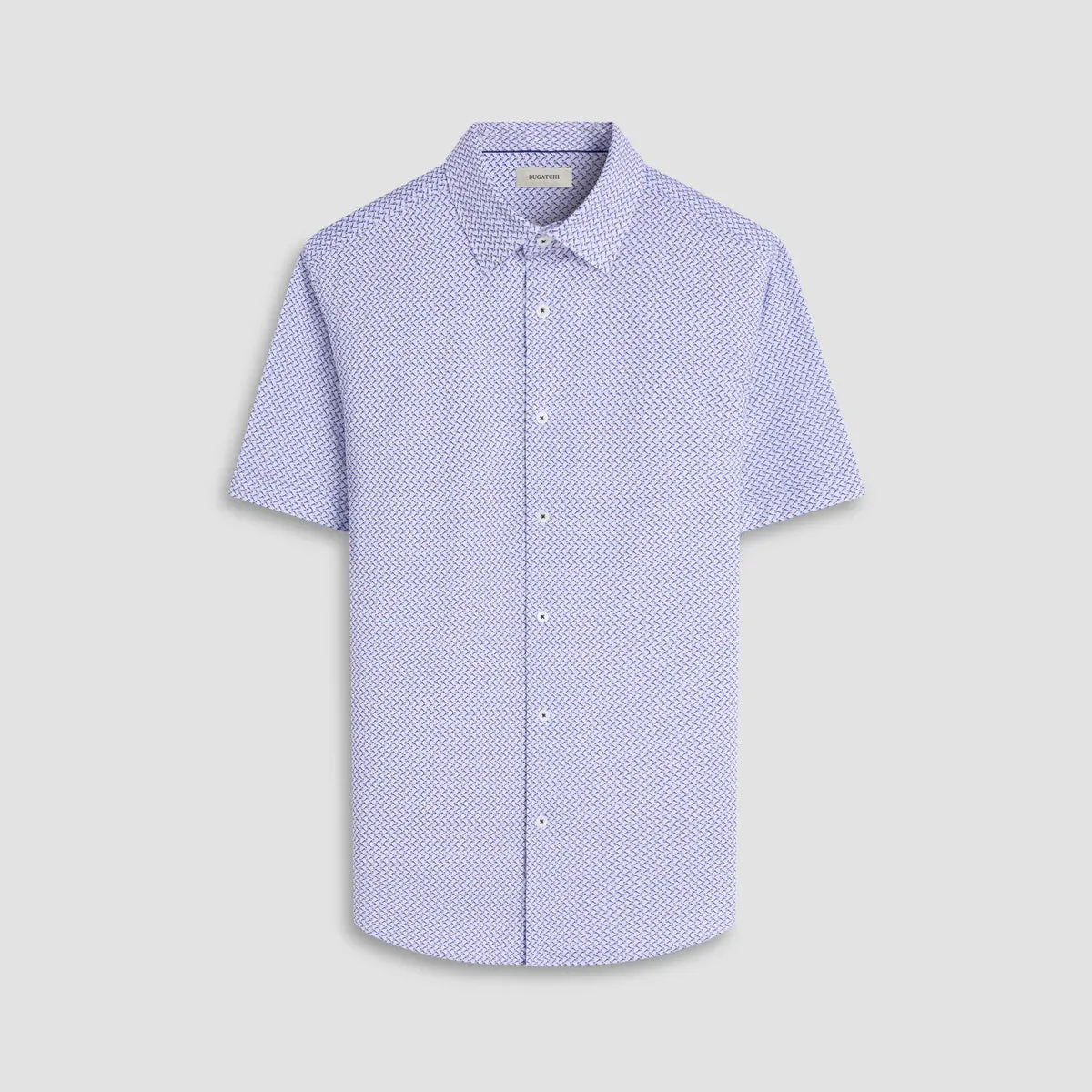 Bugatchi - Miles Short Sleeve Modern Fit Shirt - OOOHCotton Tech - 8 way Stretch - GF9258F40