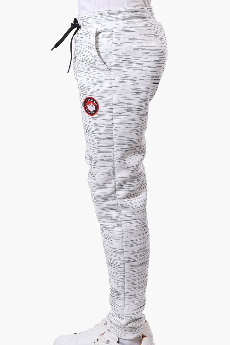 Canada Weather Gear Patterned Tie Waist Joggers - White