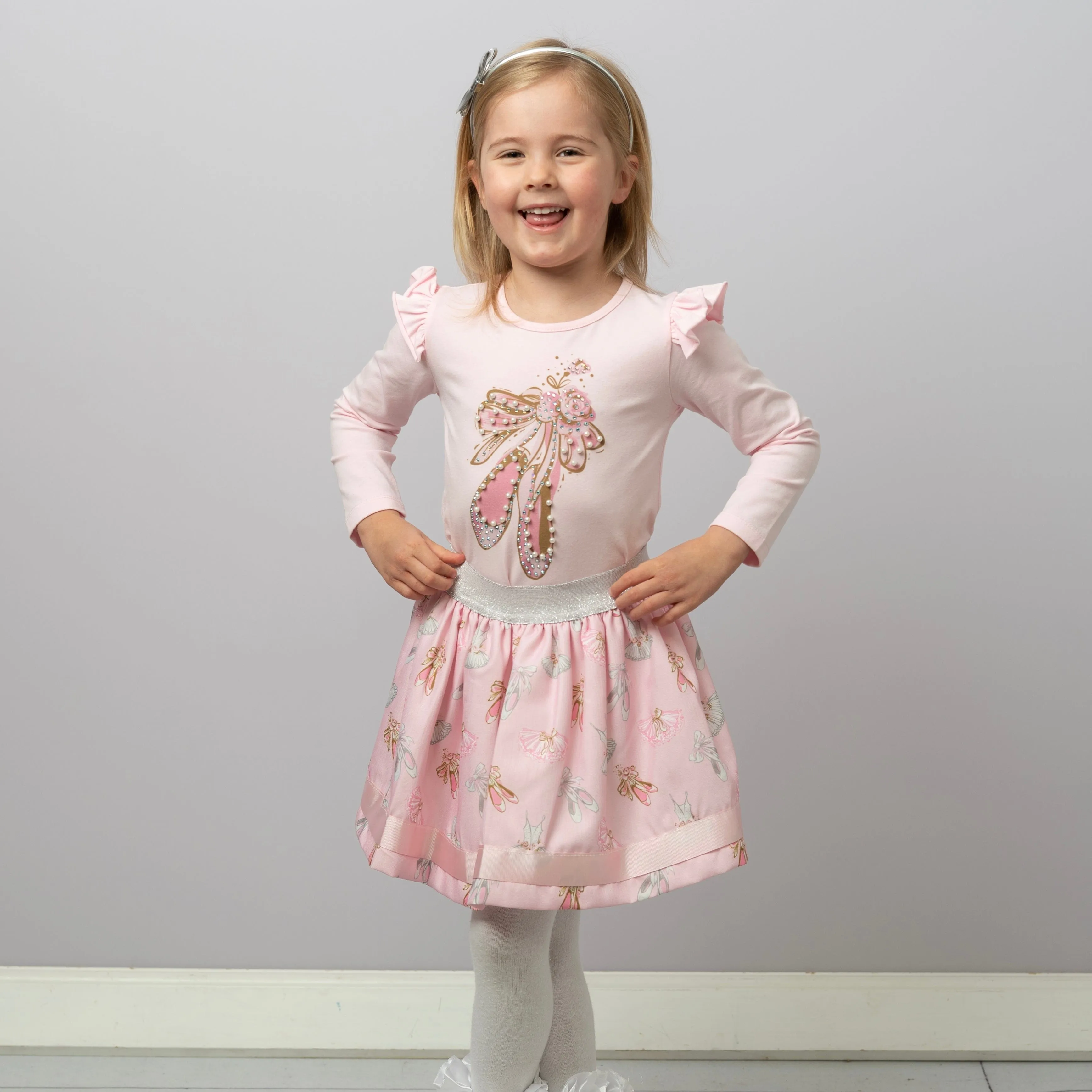 CARAMELO KIDS - Ballet Pump Skirt Set - Pink