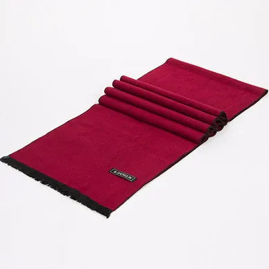 Casual Long Solid Color Scarf For Men