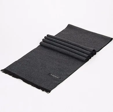 Casual Long Solid Color Scarf For Men