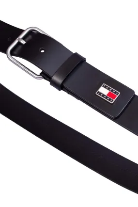 Ceinture Ceinture en cuir pour hommes avec plaque logo - Noir - Homme