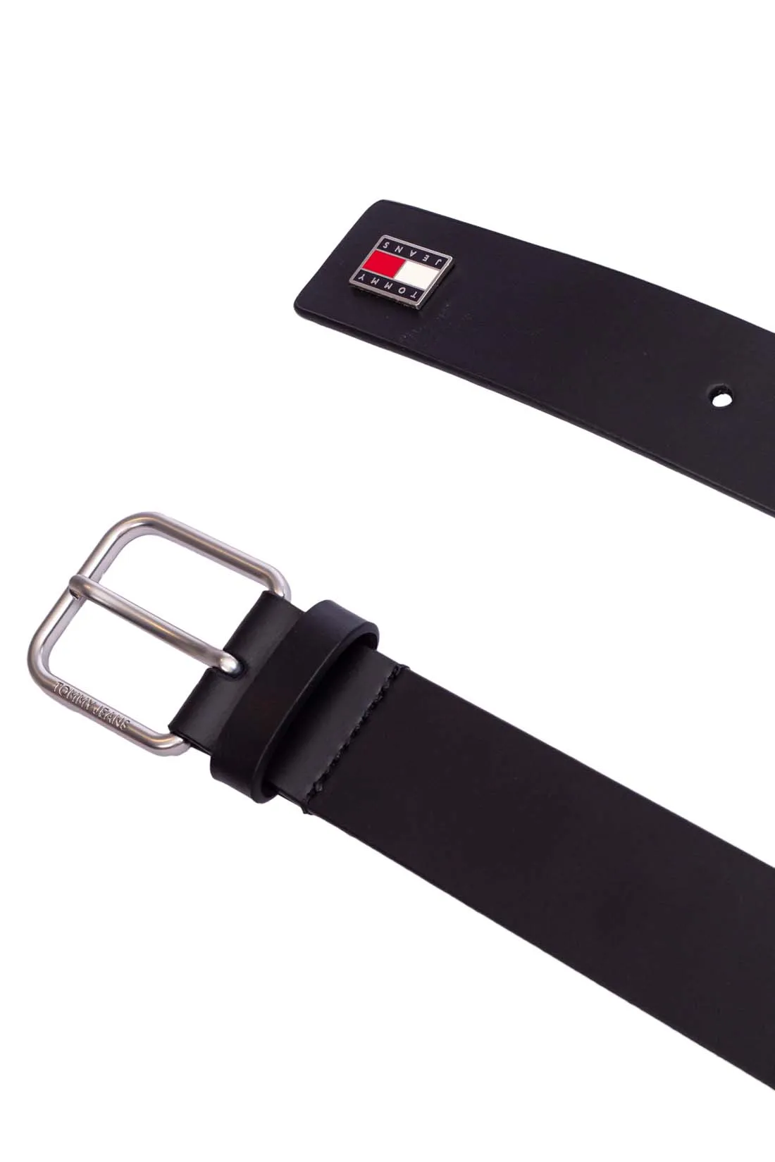 Ceinture Ceinture en cuir pour hommes avec plaque logo - Noir - Homme