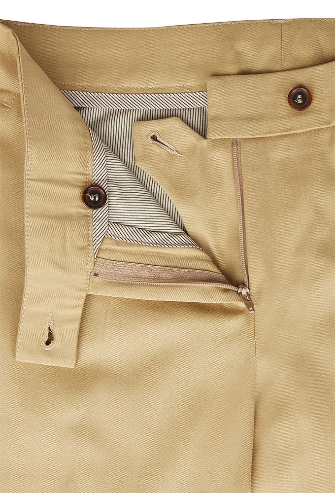 Chinos med opslag, dame, beige