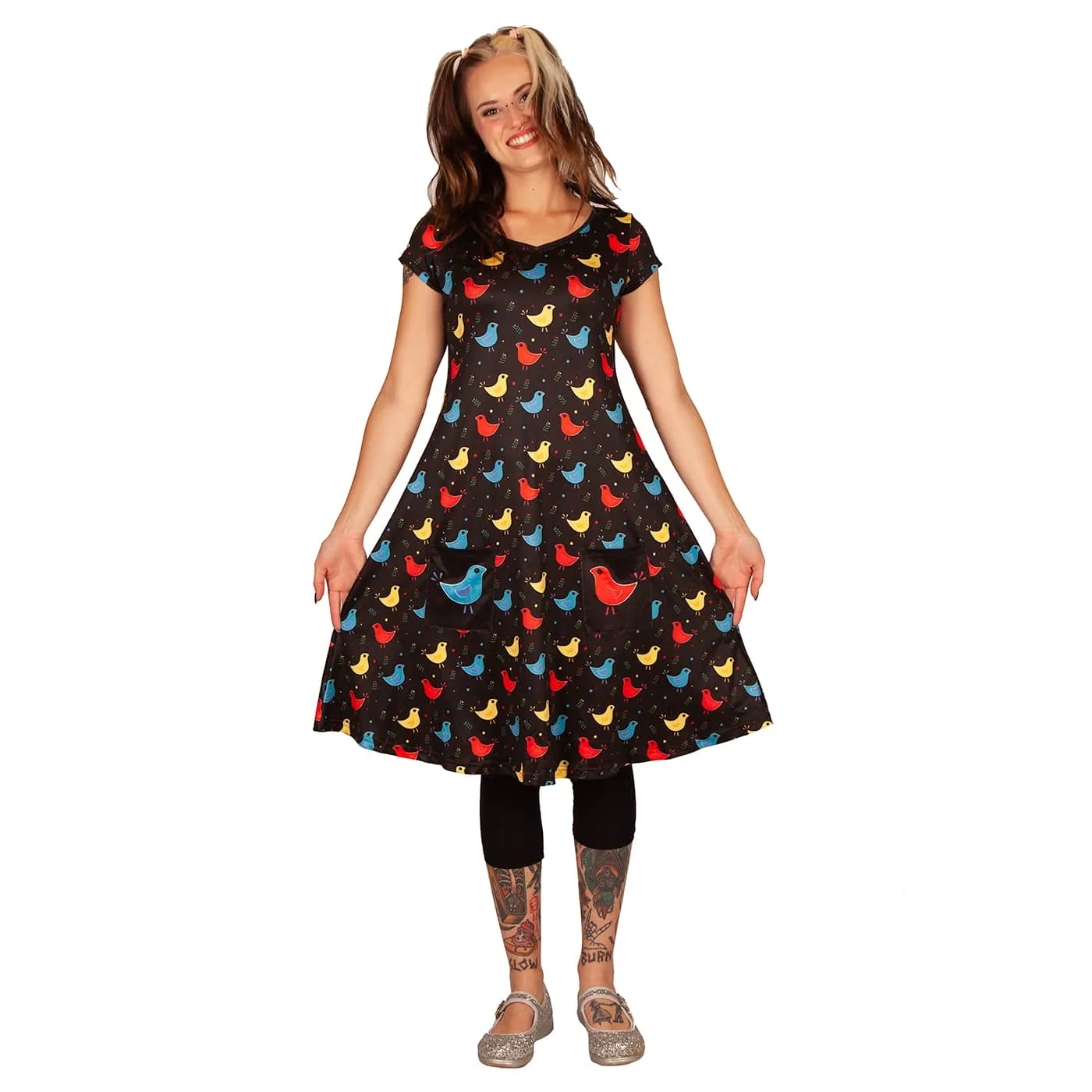 Chirp Tunic Dress With Pockets