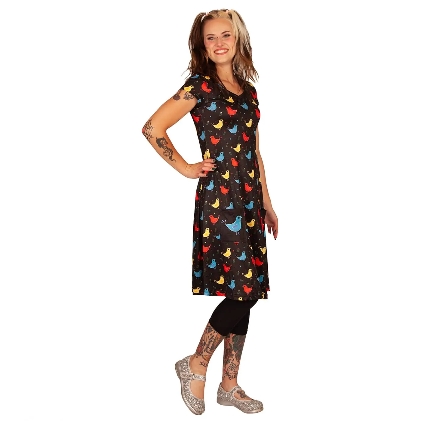 Chirp Tunic Dress With Pockets