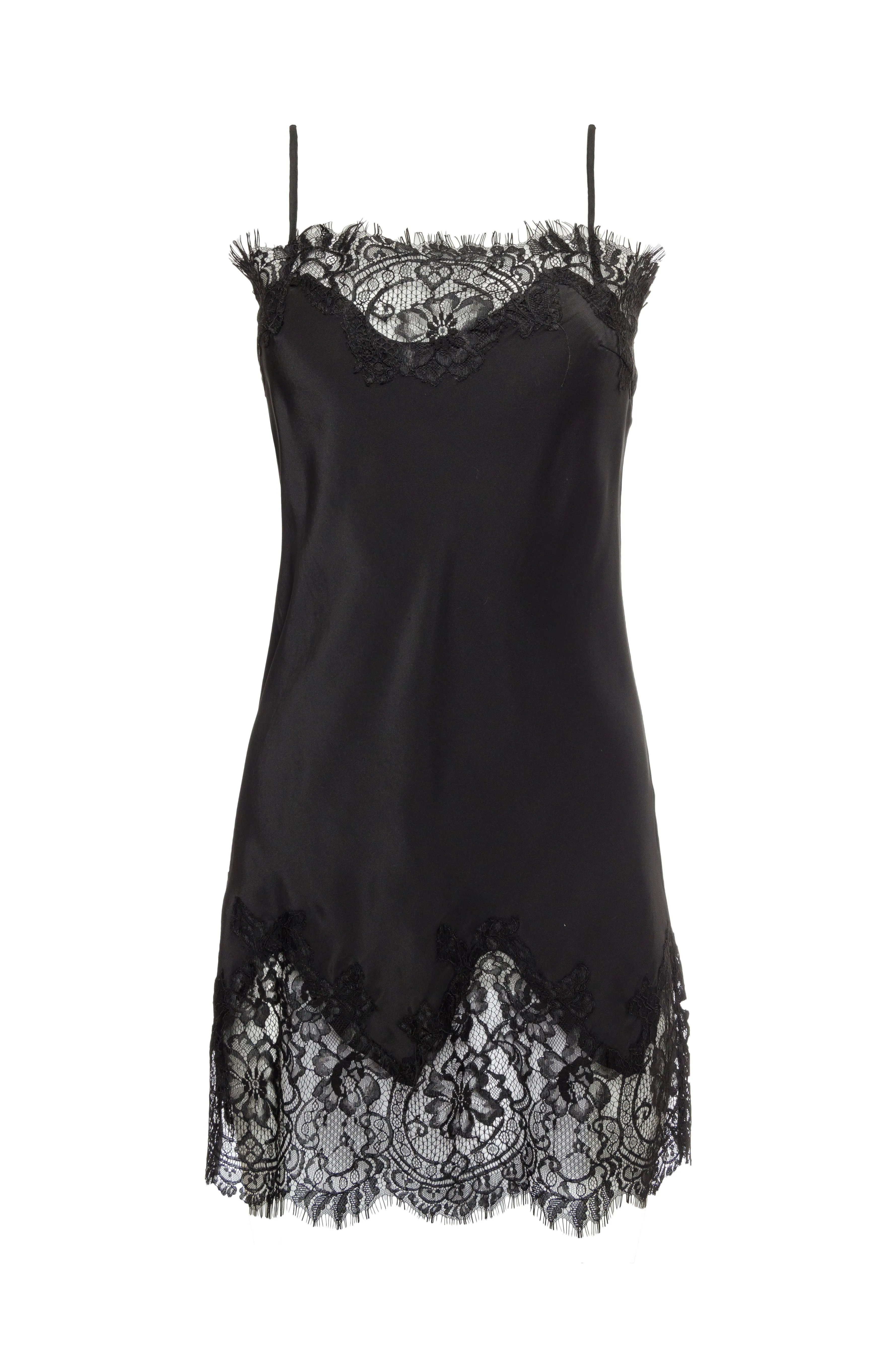 Coco Lace Silk Tunic Black