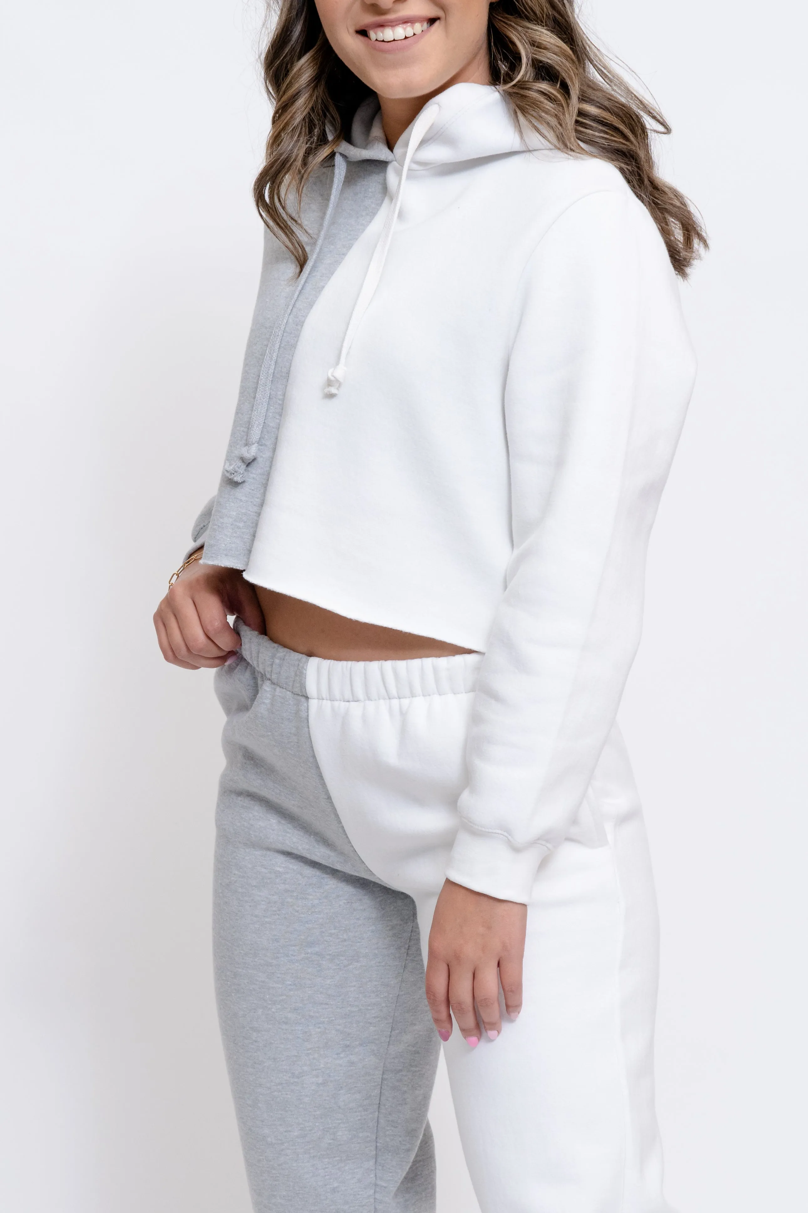 Colorblock Set – Cropped Hoodie