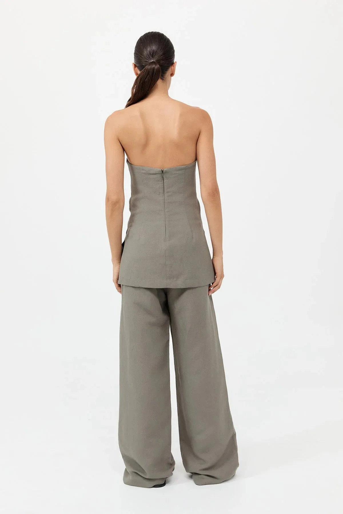 Column Tunic - Smokey Olive