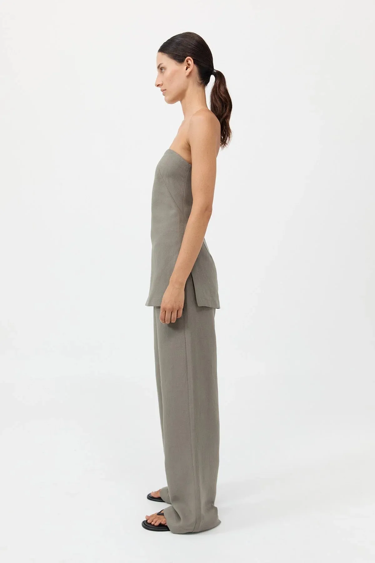 Column Tunic - Smokey Olive
