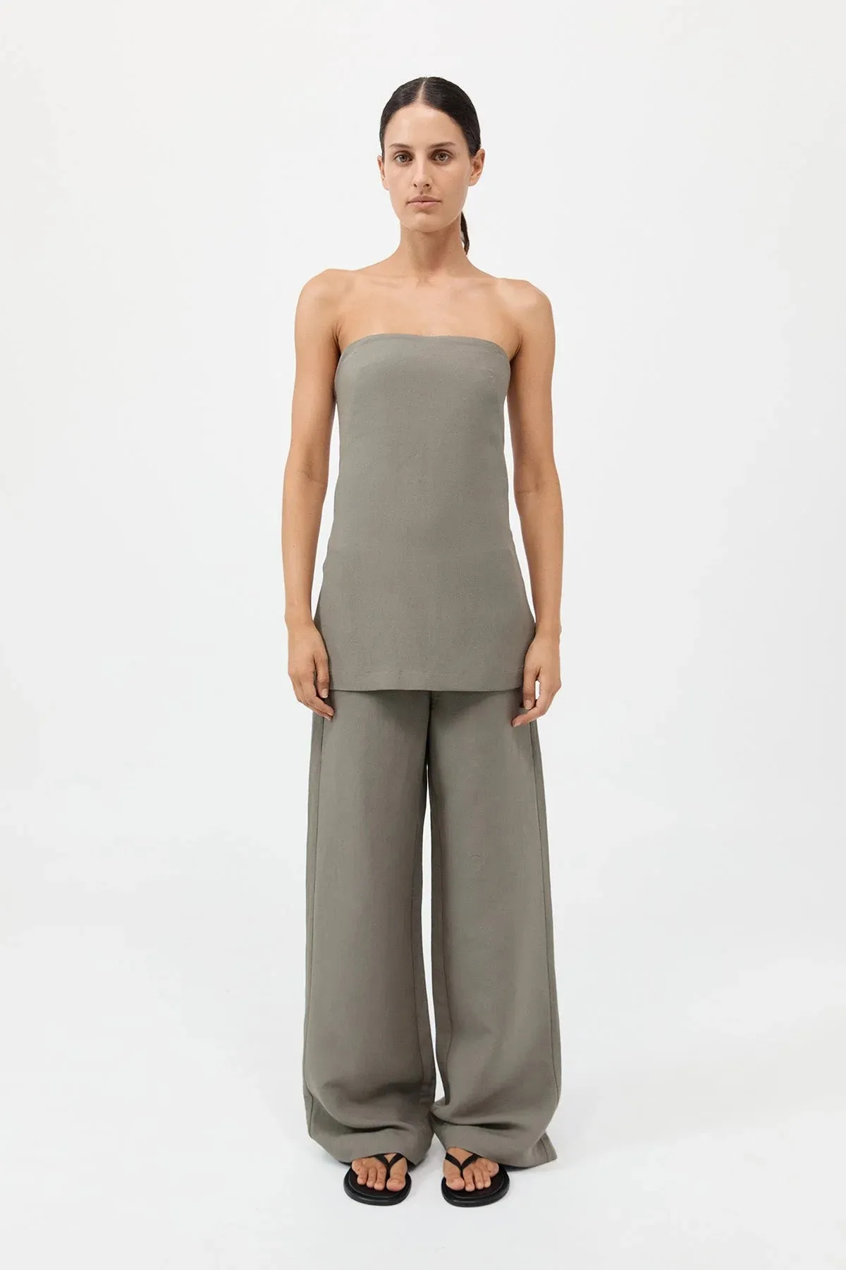 Column Tunic - Smokey Olive