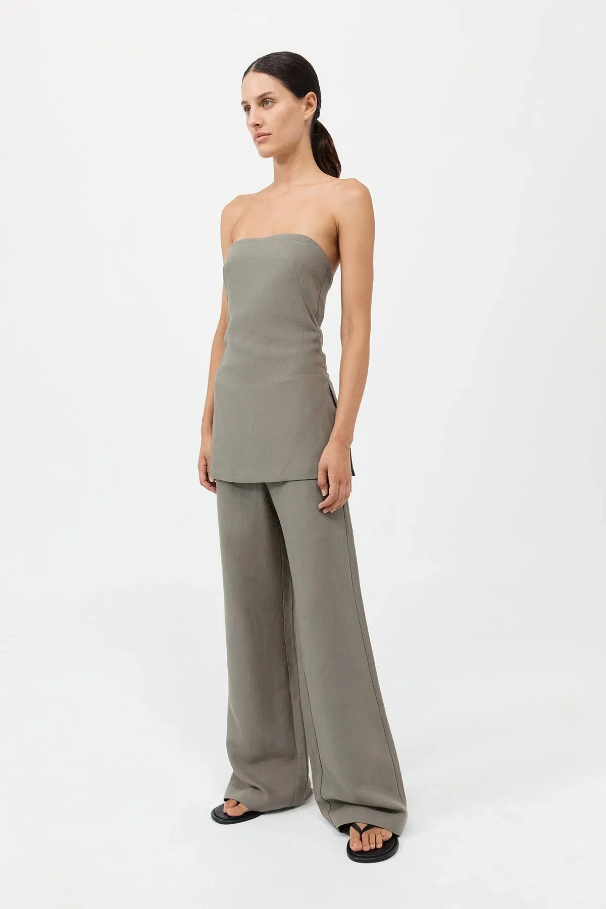 Column Tunic - Smokey Olive