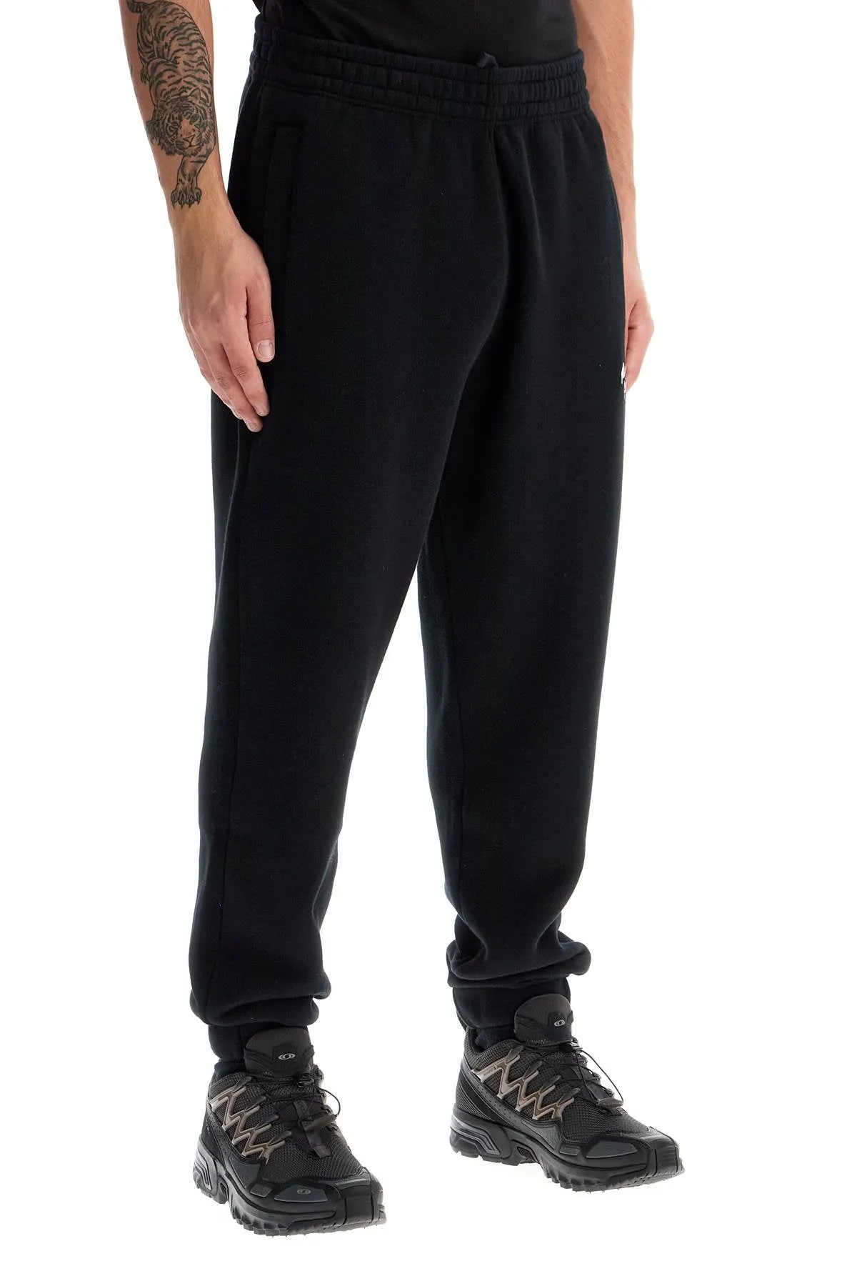 comfort joggers with embroidery NM01124KM0307 BLACK/WHITE BICOLOR