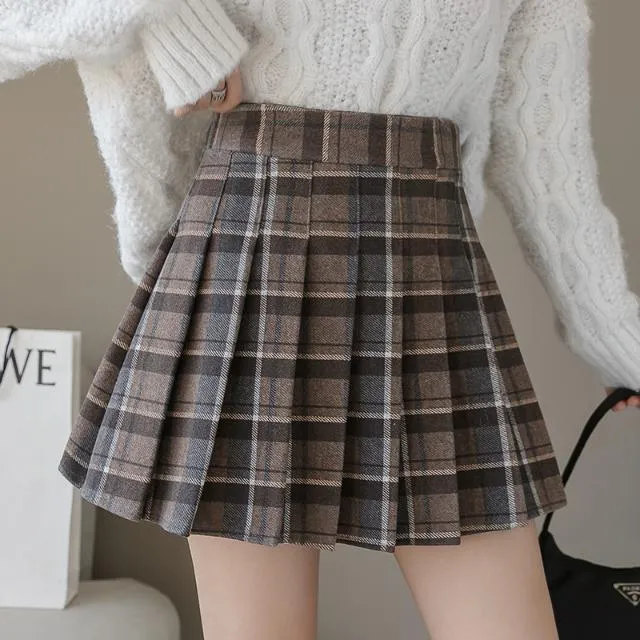 Connie - pleated Spring skirt high waist thin skirt