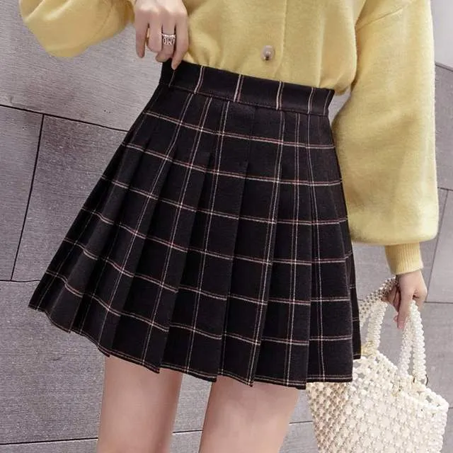 Connie - pleated Spring skirt high waist thin skirt