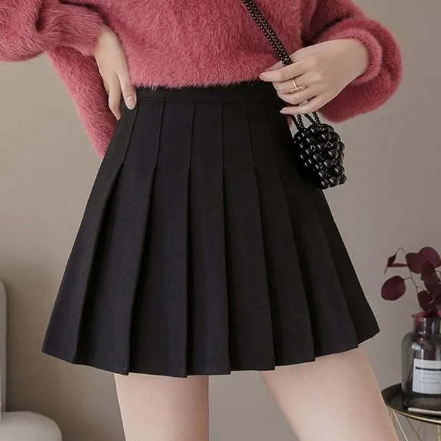 Connie - pleated Spring skirt high waist thin skirt