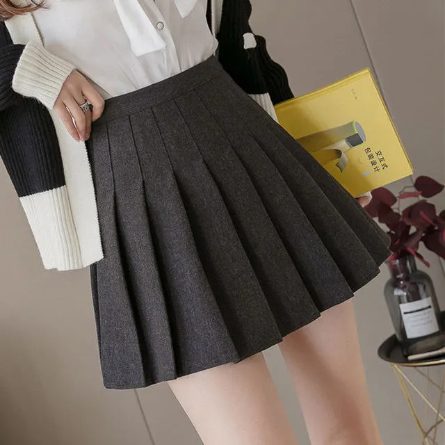 Connie - pleated Spring skirt high waist thin skirt
