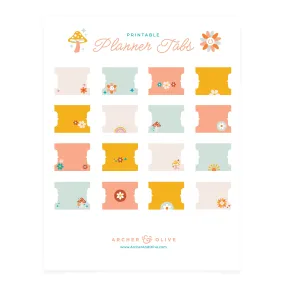 Daisy & Denim Printable Planner Tabs