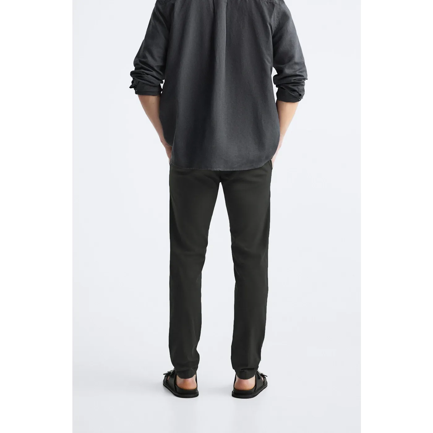 Dark Grey Slim Fit Chinos