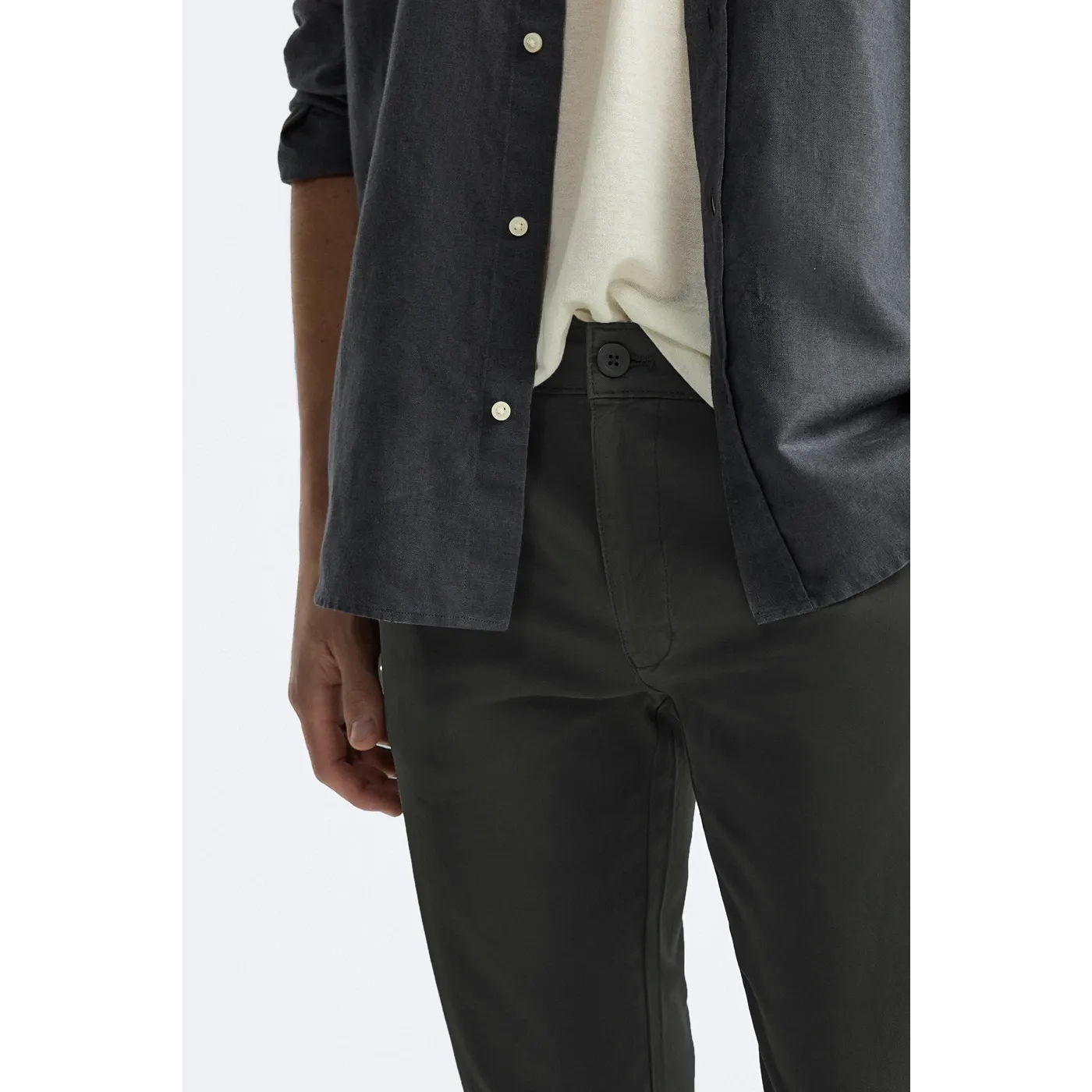 Dark Grey Slim Fit Chinos