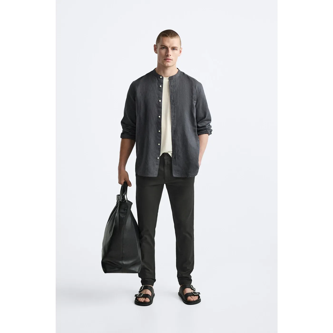 Dark Grey Slim Fit Chinos