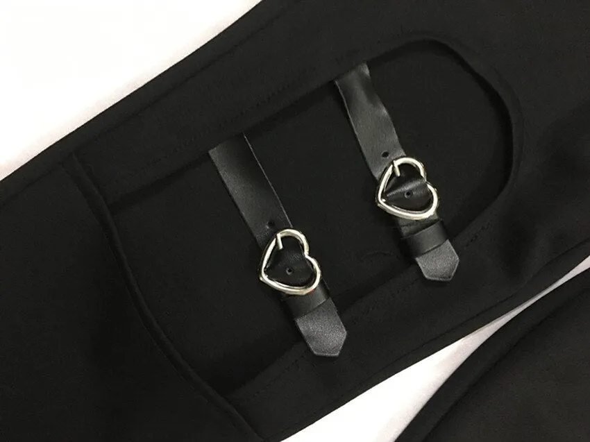 'Dead Walking' Black Alt Heart Shaped Pants