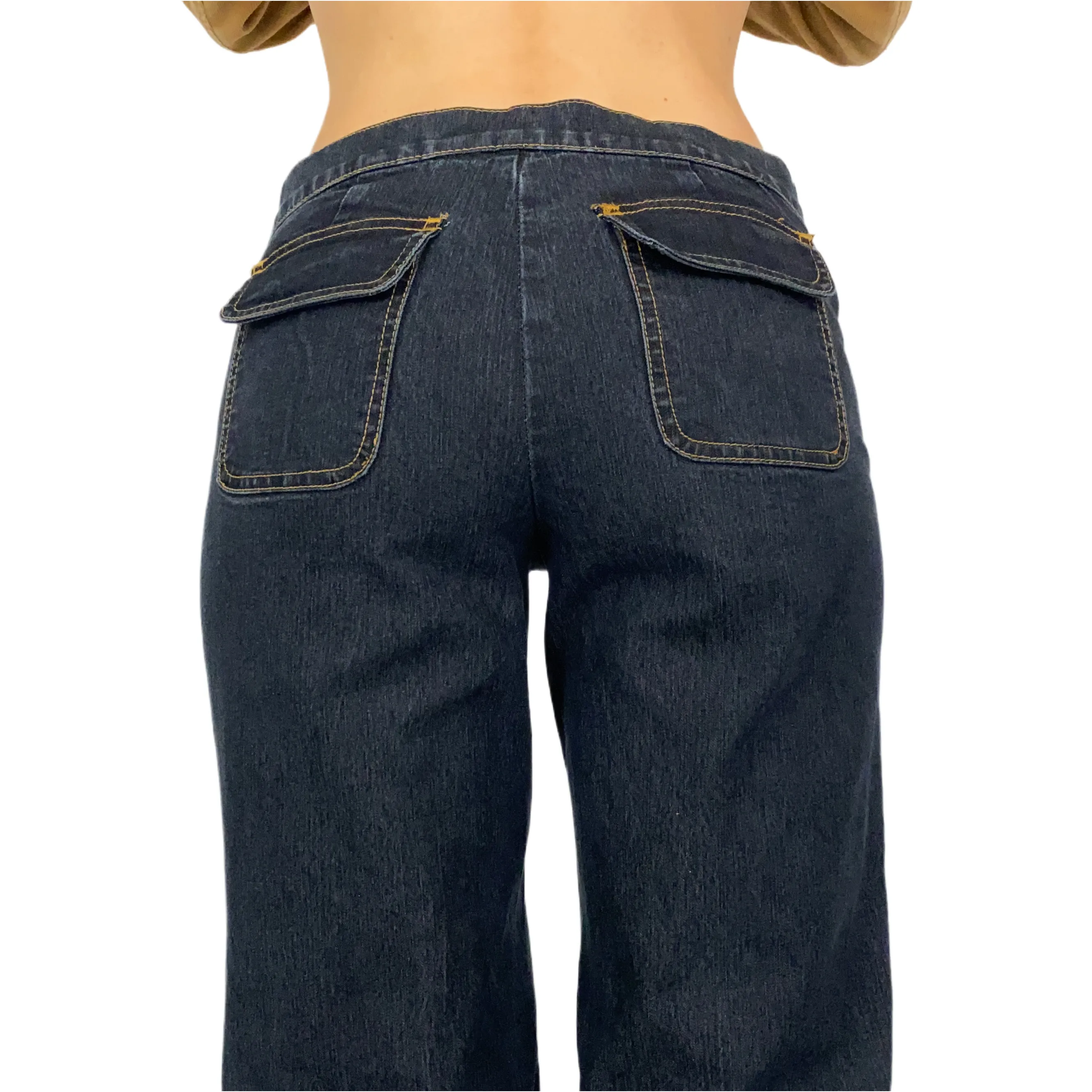 Double Zip Flare Jeans (XS)
