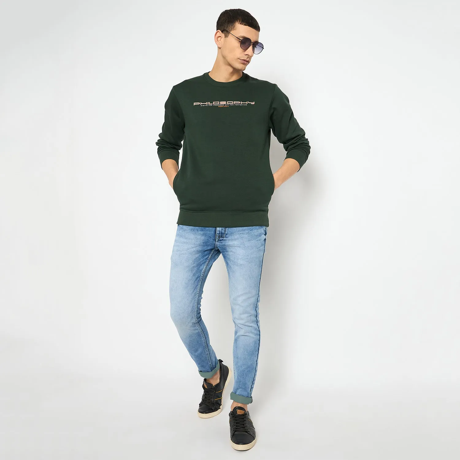 Duke Stardust Men Solid Sweatshirt (LF6451)