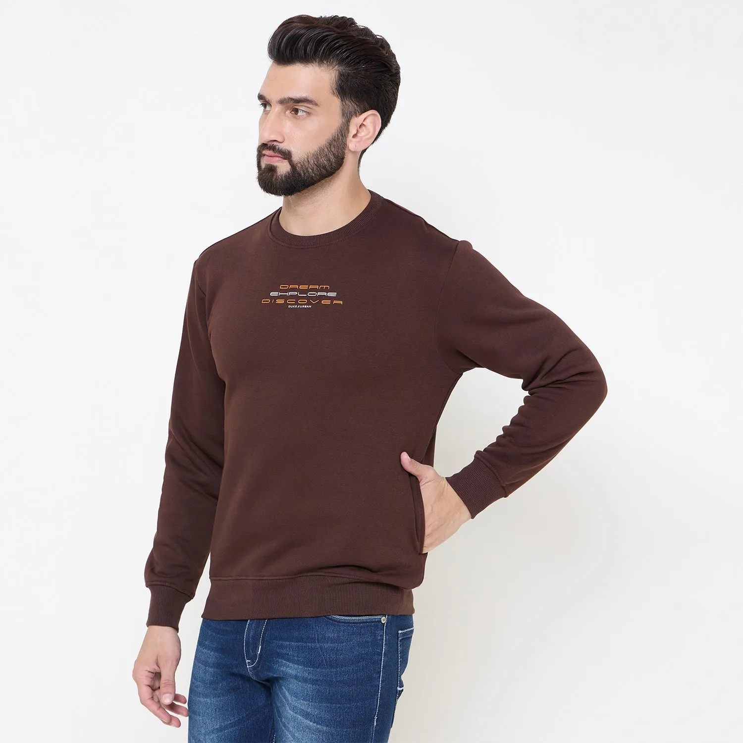 Duke Stardust Men Solid Sweatshirt (LF6451)
