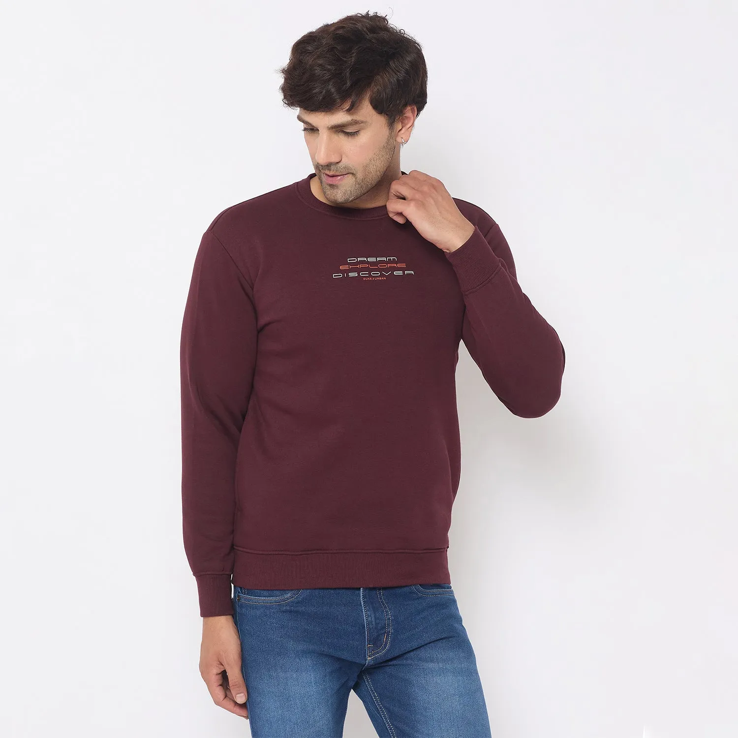 Duke Stardust Men Solid Sweatshirt (LF6451)