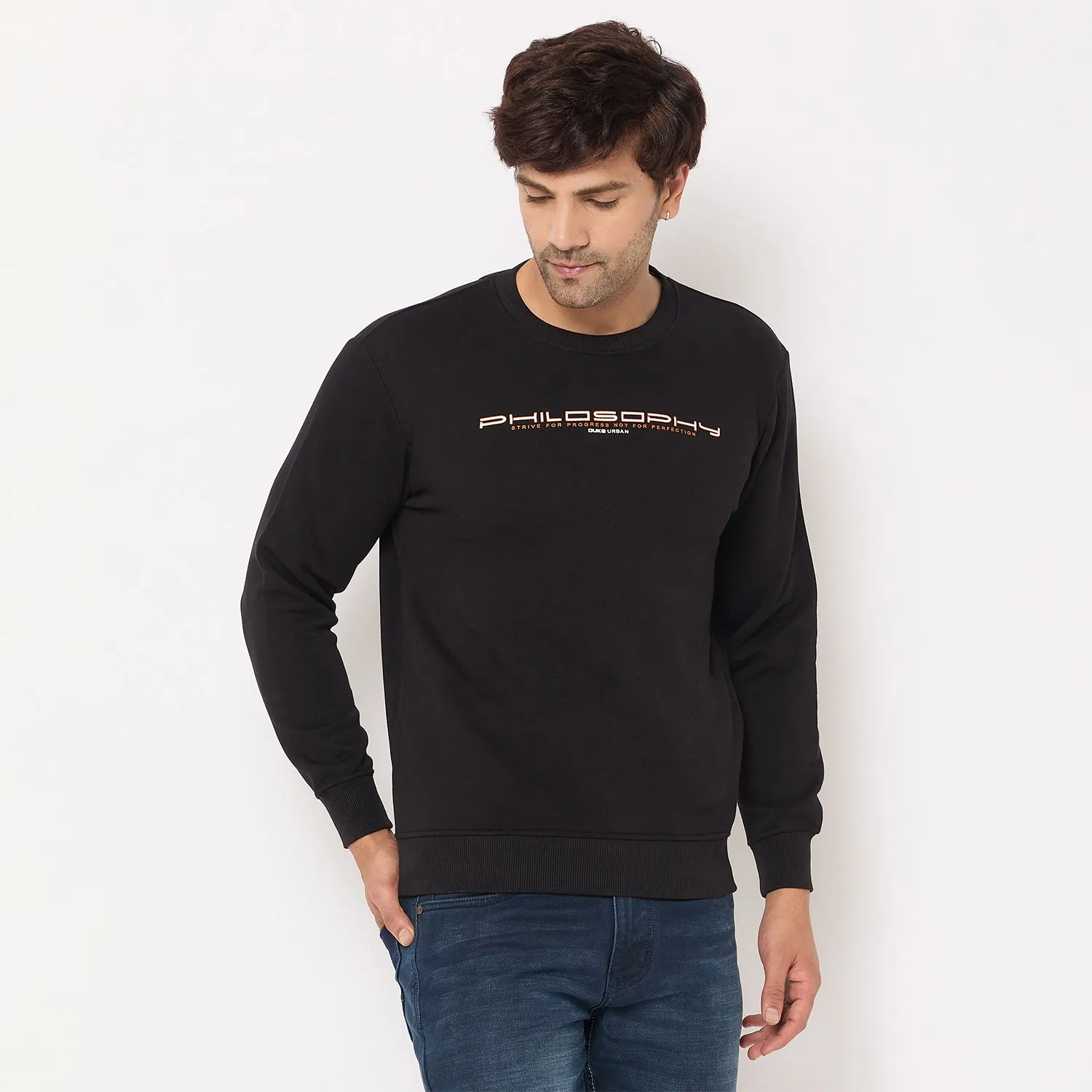 Duke Stardust Men Solid Sweatshirt (LF6451)
