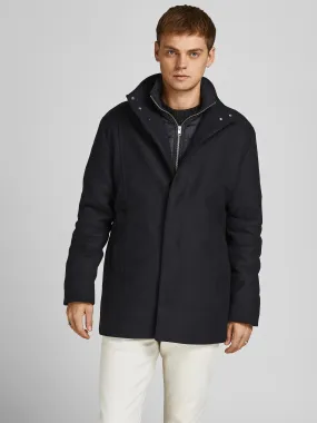 Dunham Black Wool Coat