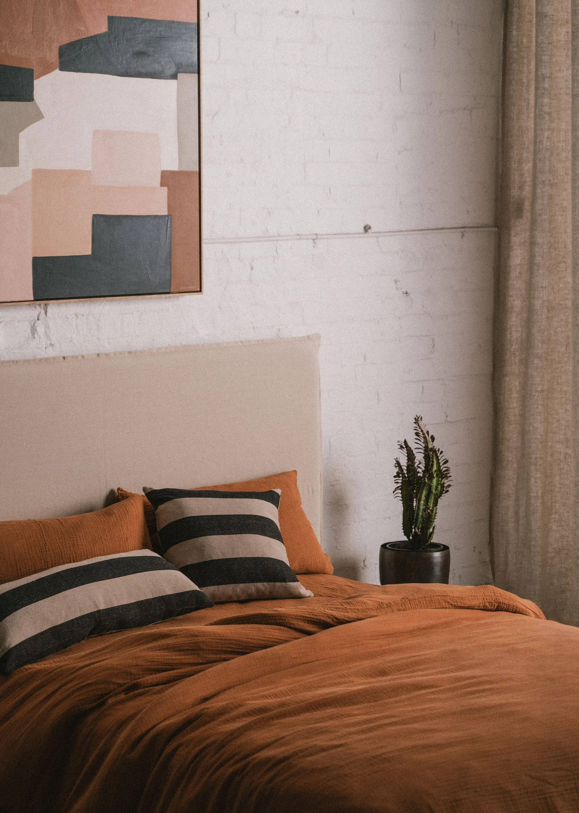 Enes Pillowcases | Terracotta | Set of 2