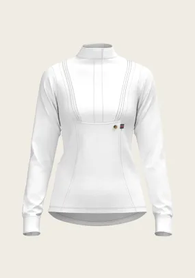 ESPOIR Short Pleated Long Sleeve Show Shirt