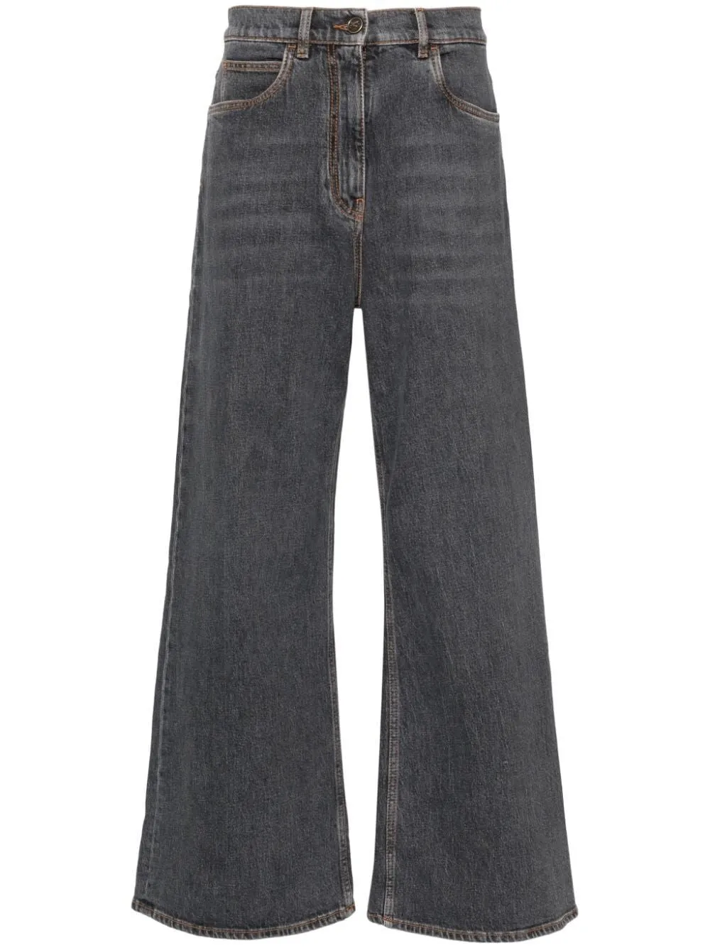 ETRO Chic Grey Cotton Denim Jeans