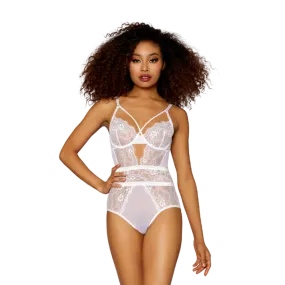Eyelash Lace & Mesh Bodysuit