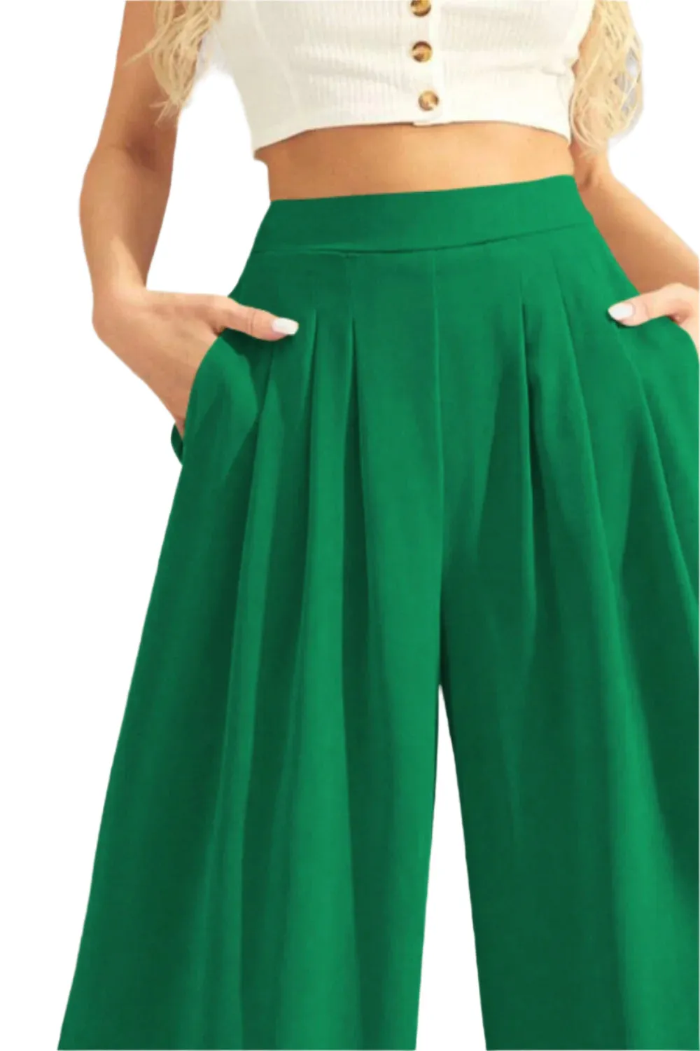 FAM-FAM High Waist Wide Leg Pants