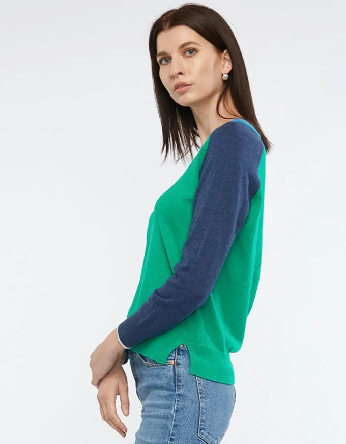 Fashion V Neck Emerald