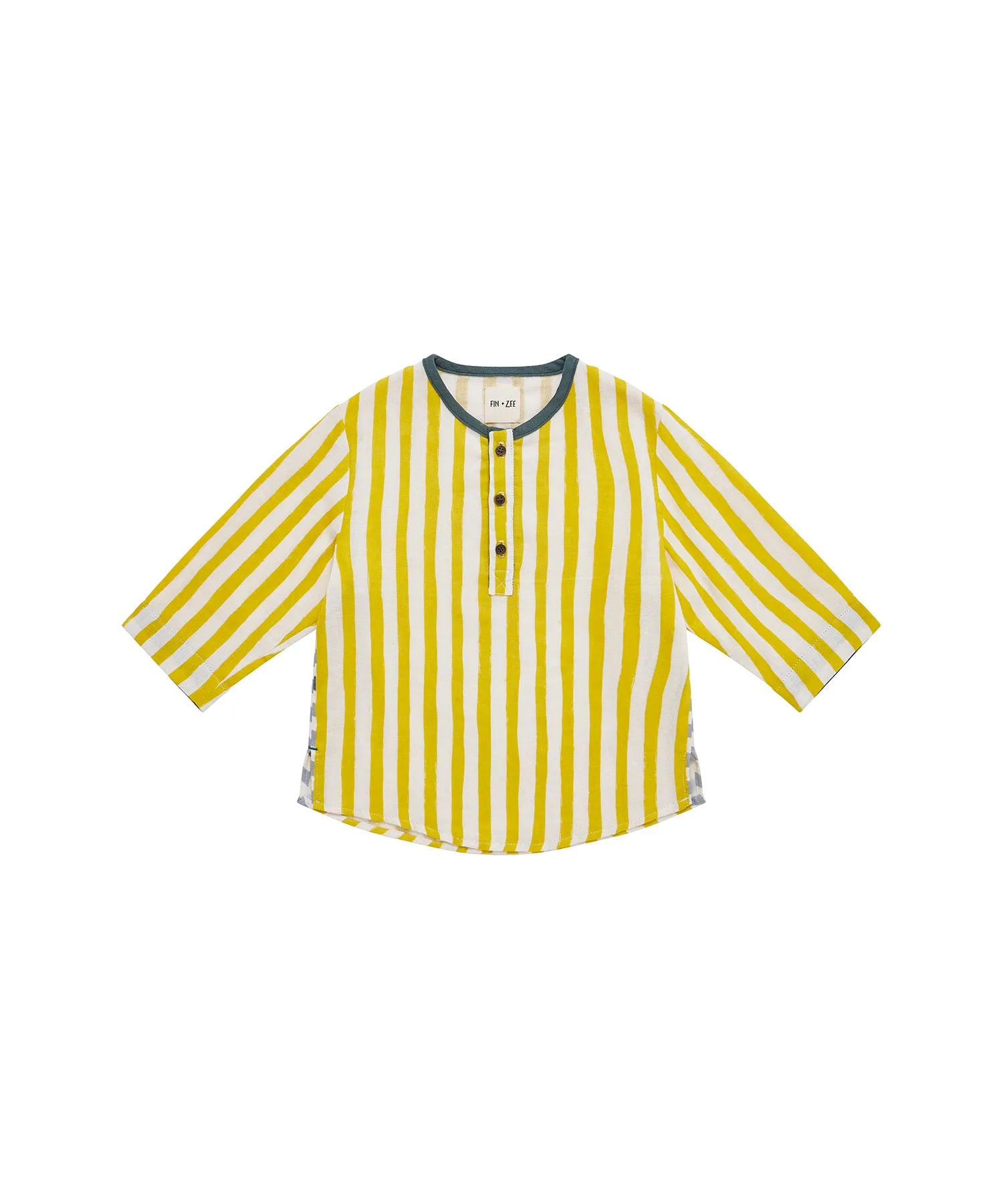 Fin Shirt Top - Yellow Stripes