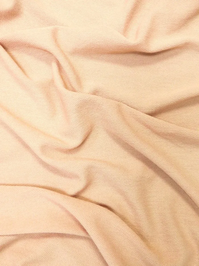 French Terry Polyester Rayon Spandex Fabric / Mauve / Sold By The Yard Closeout!!!