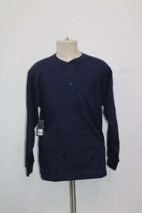 Galaxy by Harvic Mens Long Sleeve Thermal Shirt Large Blue