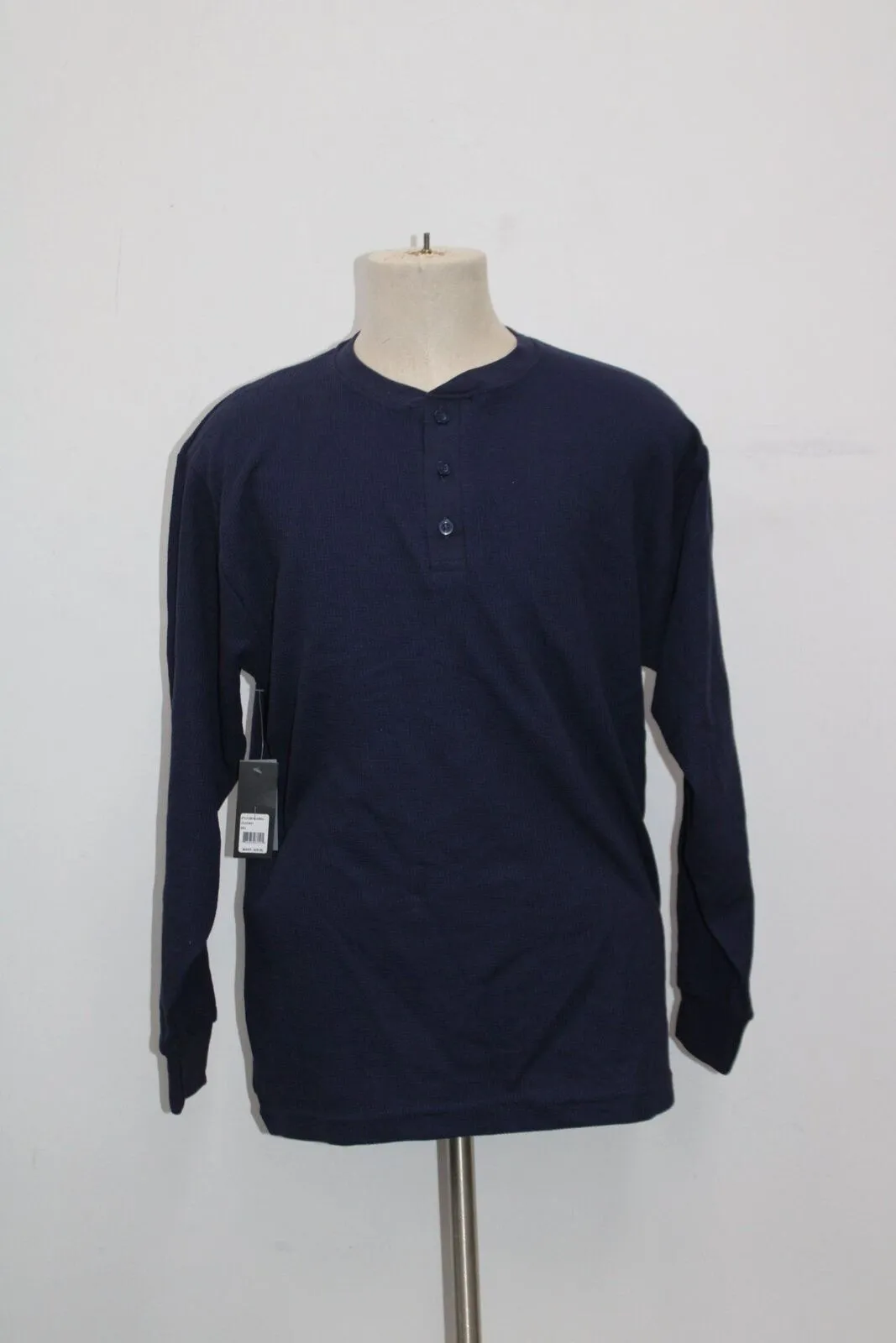 Galaxy by Harvic Mens Long Sleeve Thermal Shirt Large Blue