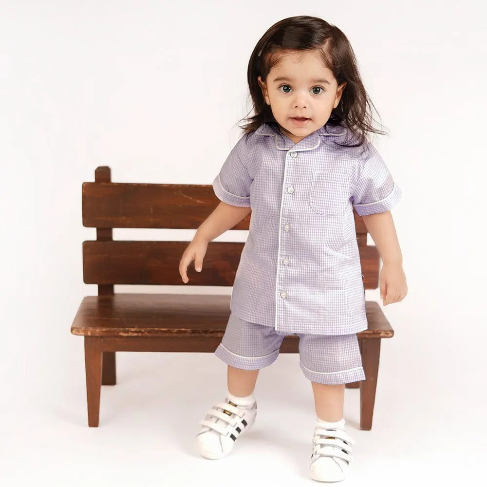 Girl Nightsuit, Lilac 6-24 Months